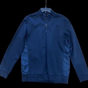 BOSS Navy Zip-Up Sweatshirt